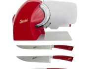 Promo: Affettatrice Home Line Plus 250 Rosso con Set 3 Coltelli Elegance in Omaggio