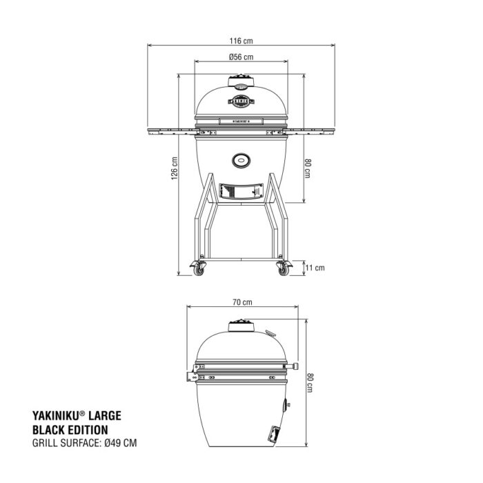 YAKINIKU LARGE Kamado base black edition scheda